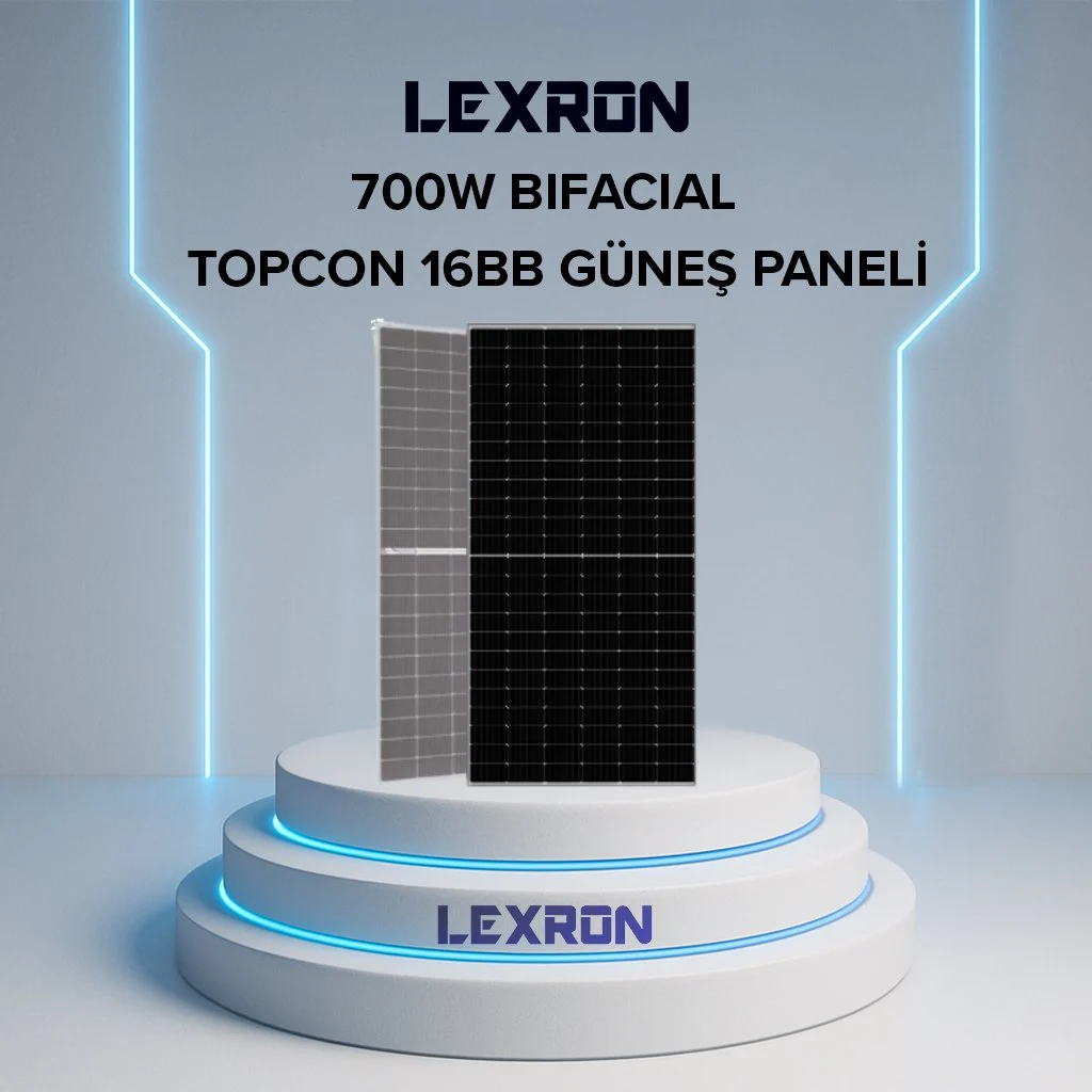 Lexron 700W TOPCon Bifacial Half-Cut Güneş Paneli