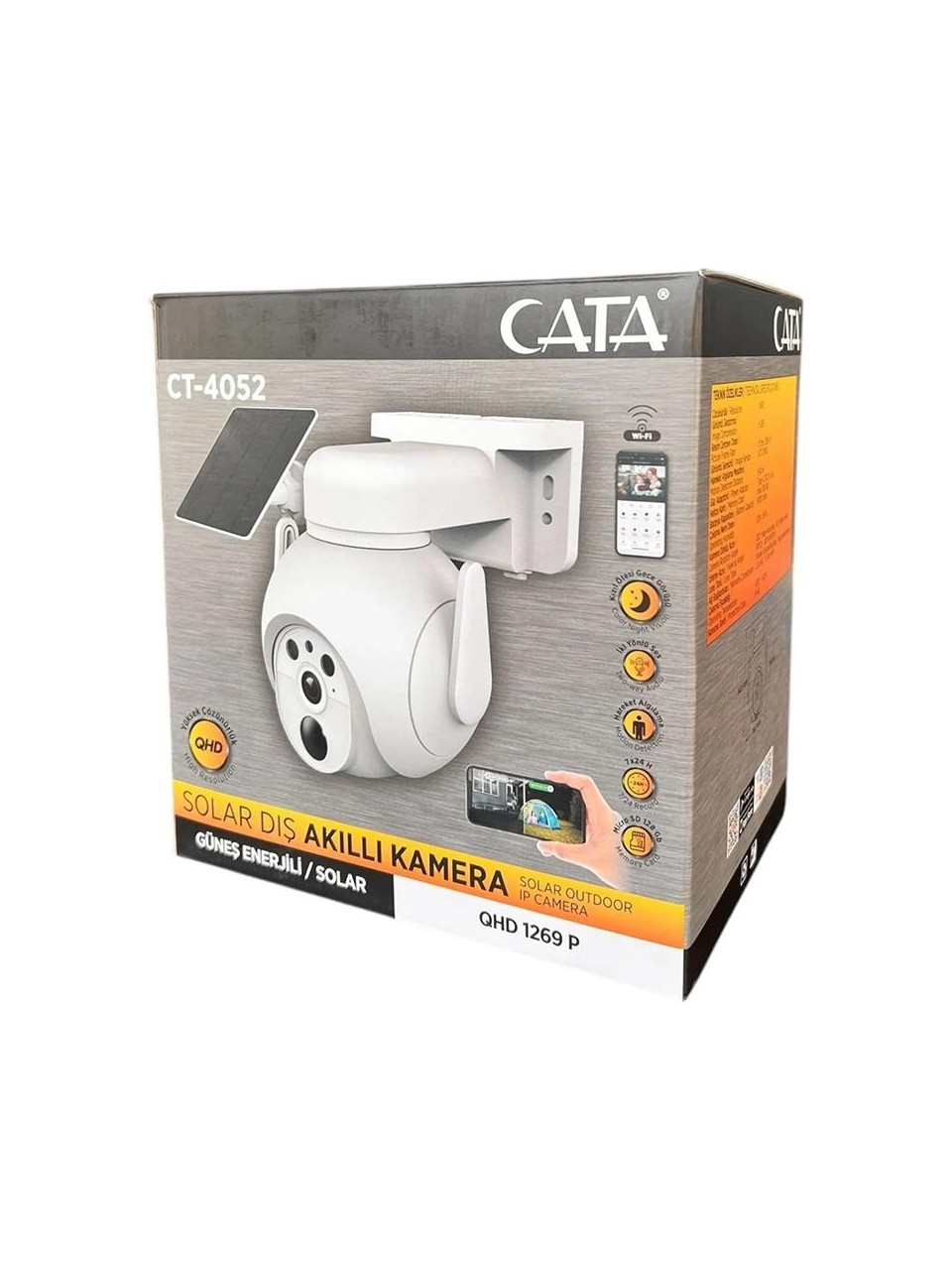 Cata CT-4052 Akıllı Solar Wifi Kamera 2