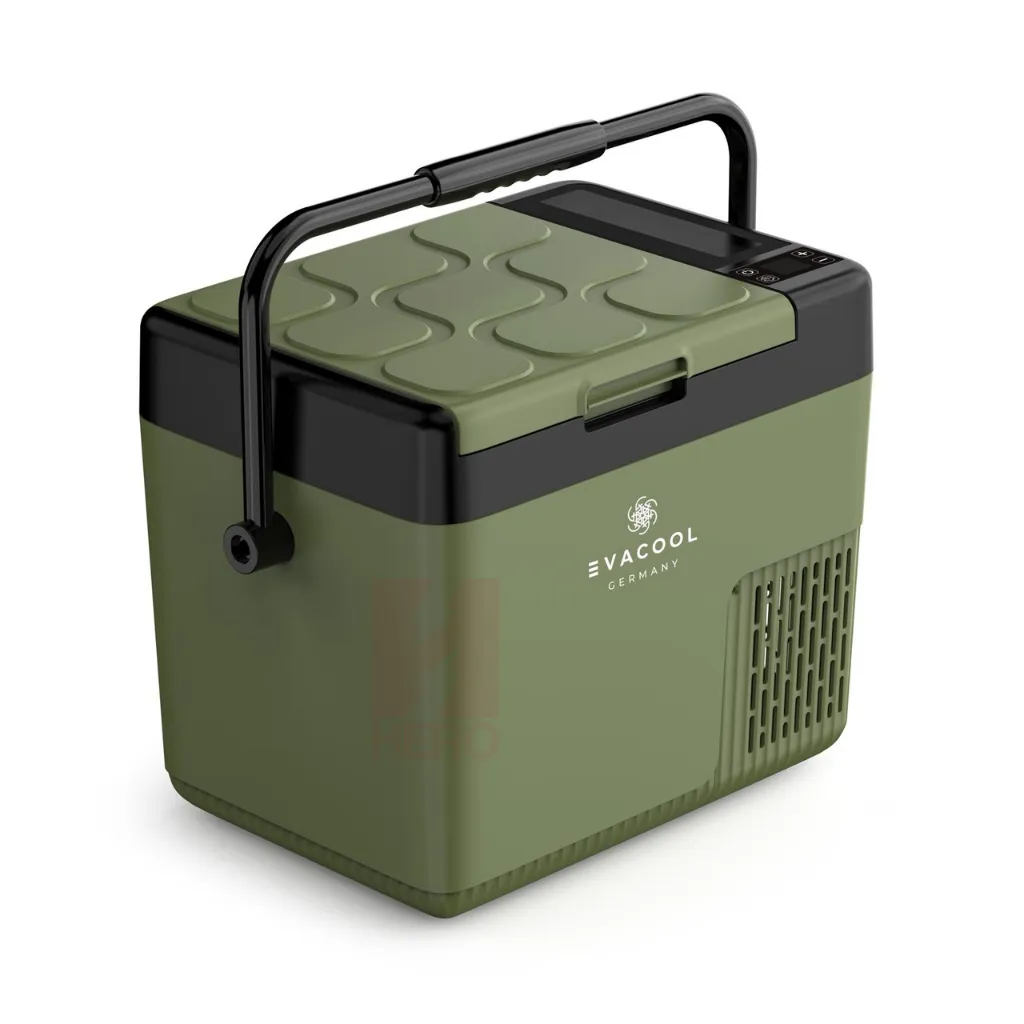 Evacool EVA HB 20 Hybrid akülü buzdolabı yandan görünüm